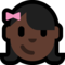 Girl - Black emoji on Microsoft